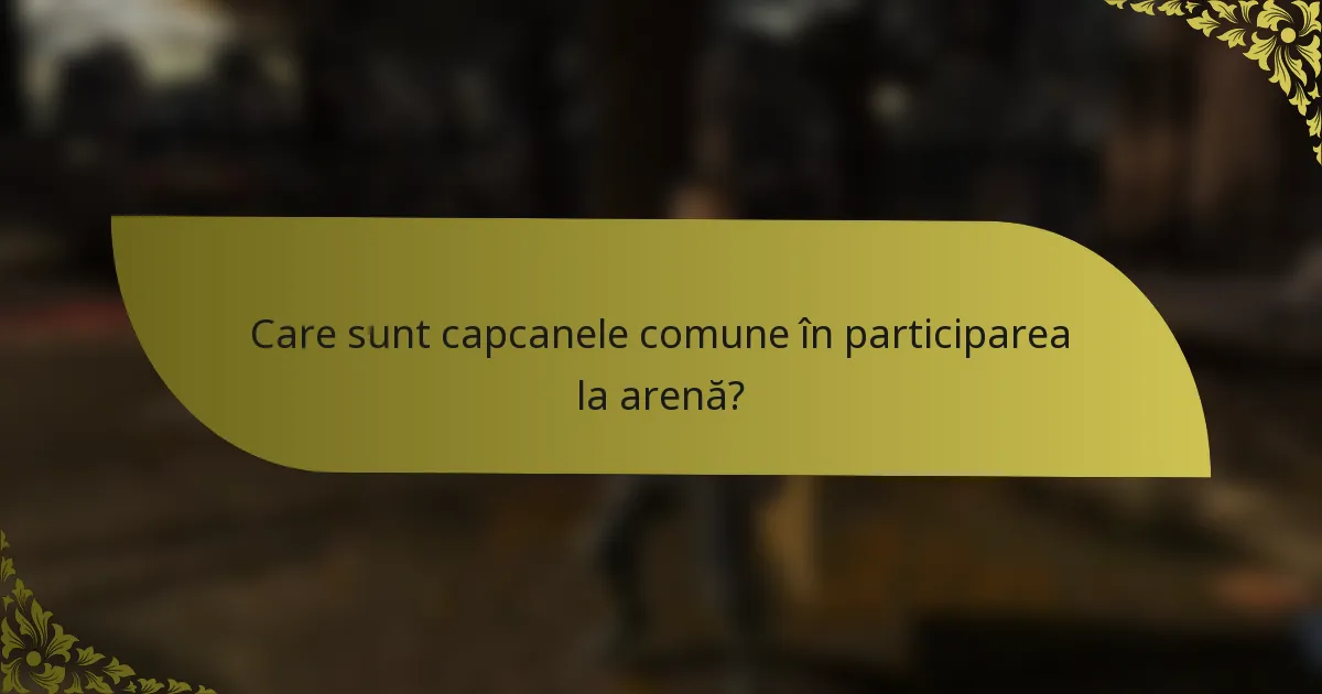Care sunt capcanele comune în participarea la arenă?