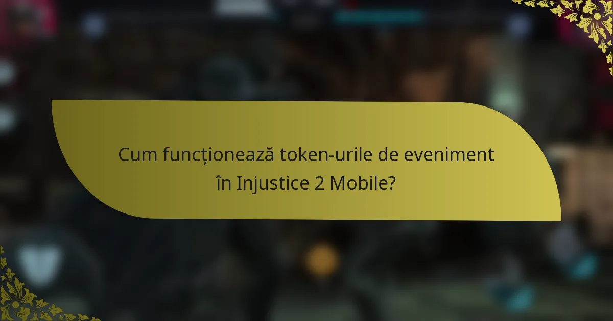 Cum funcționează token-urile de eveniment în Injustice 2 Mobile?